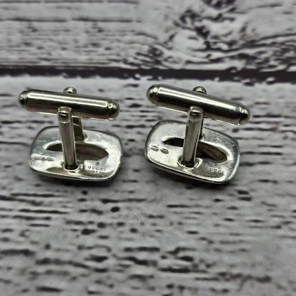 Gucci Sterling Silver Cuff Links - Picture 3 of 4